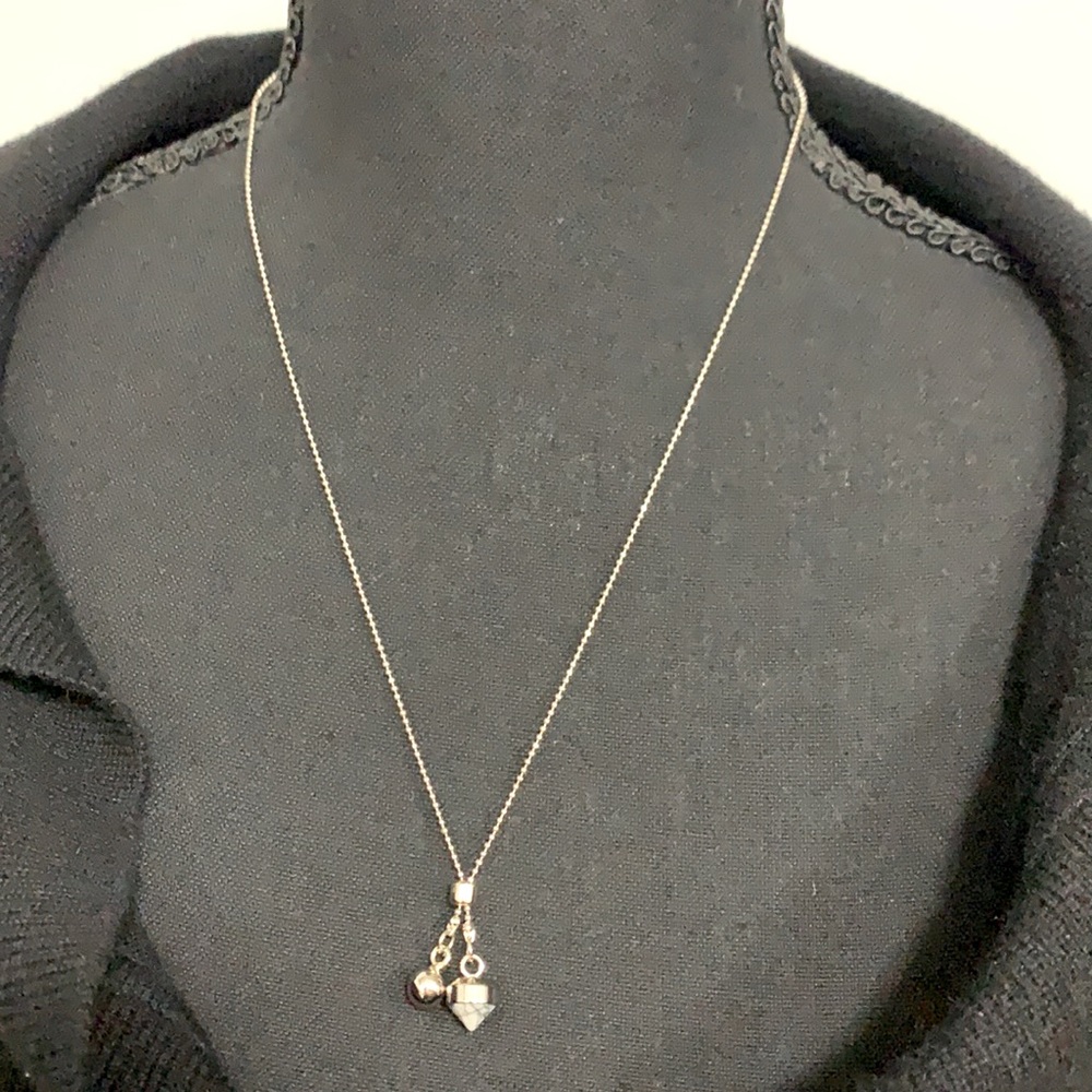 🎁Great Gift 💝 & Other Stories Silver Plated Adjustable Necklace with Pendants